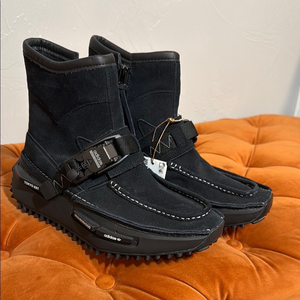 Adidas Men's neighborhood x NMD S1 N Black Suede Boots